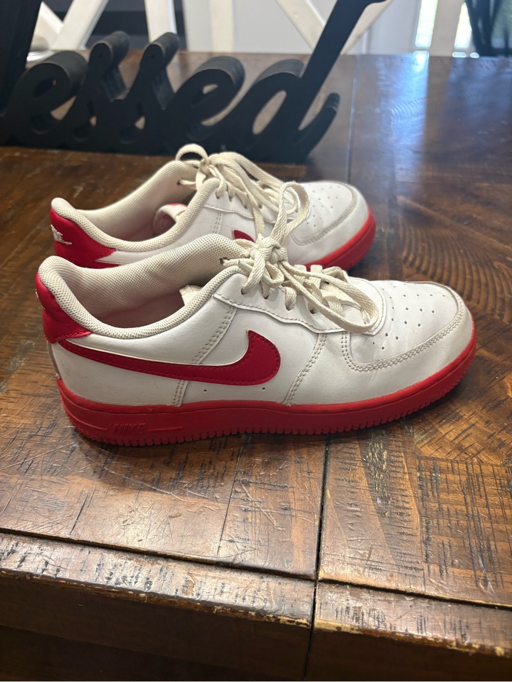 Nike Air Force 1 Youth Size 3 Red White